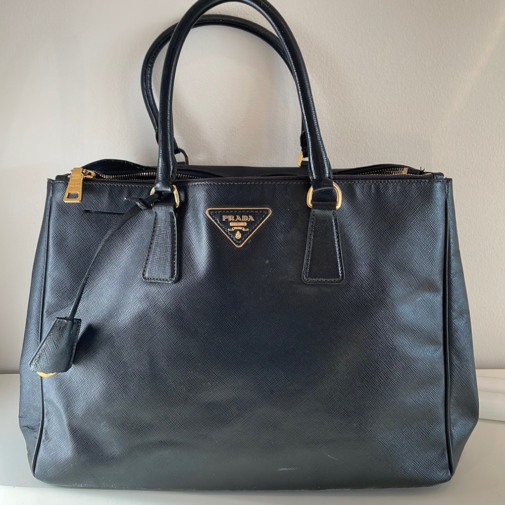 Womens guaranteed authentic Prada Saffino black bag
